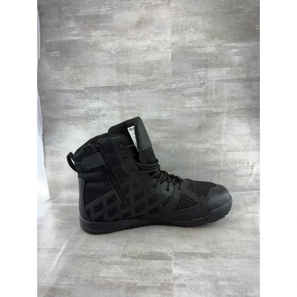 Reebok Work Men RB7120 Sublite Cushion Tactical Boots Black 13W Side Zip EH SR